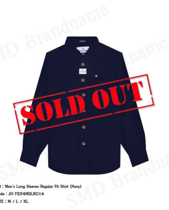 John Henry เสื้อเชิ้ตแขนยาวผู้ชาย รุ่น Men's Long Sleeves Regular Fit Shirt (Navy) Code: JH F224MSLRG16