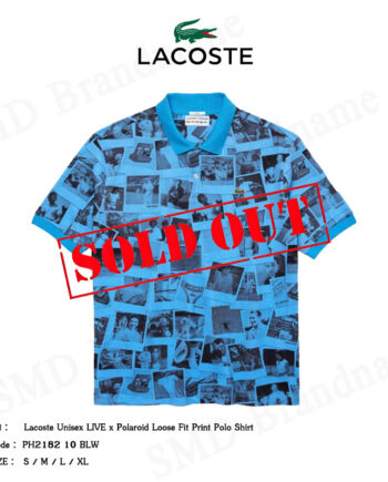 Lacoste เสื้อโปโล รุ่น Lacoste Unisex LIVE x Polaroid Loose Fit Print Polo Shirt Code: PH2182 10 BLW