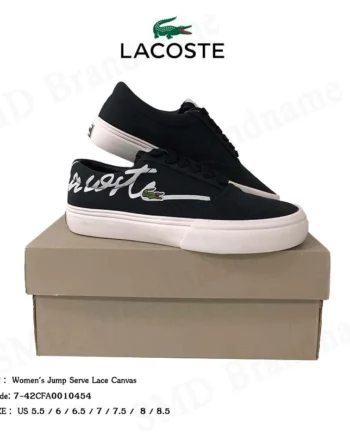 Lacoste รองเท้าผ้าใบ รุ่น Women's Jump Serve Lace Canvas Sneakers Code: 7-42CFA0010454