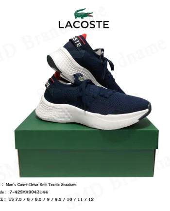Lacoste รองเท้าผ้าใบ รุ่น Men's Court-Drive Knit Textile Sneakers Code: 7-42SMA0043144