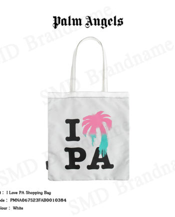 Palm Angels กระเป๋าช้อปปิ้ง รุ่น I Love PA Shopping Bag Code: PMNA067S23FAB0010384