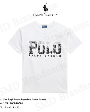 Polo Ralph Lauren เสื้อยืด รุ่น Polo Ralph Lauren Logo-Print Cotton T-Shirt Code: 211905846001