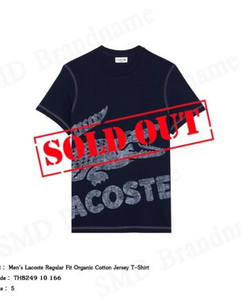 Lacoste เสื้อยืดคอกลม รุ่น Men's Lacoste Regular Fit Organic Cotton Jersey T-Shirt Code: TH8249 10 166