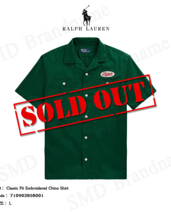 Polo Ralph Lauren เสื้อเชิ้ต รุ่น Classic Fit Embroidered Chino Shirt Code : 710903858001