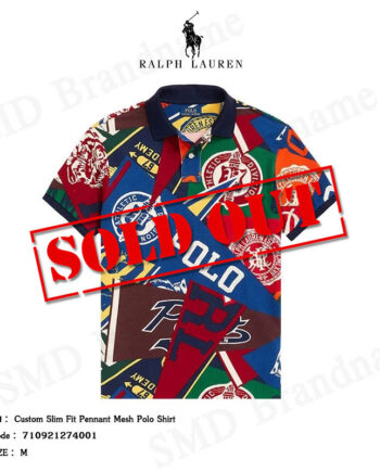 Polo Ralph Lauren เสื้อโปโลชาย รุ่น Custom Slim Fit Pennant Mesh Polo Shirt Code: 710921274001