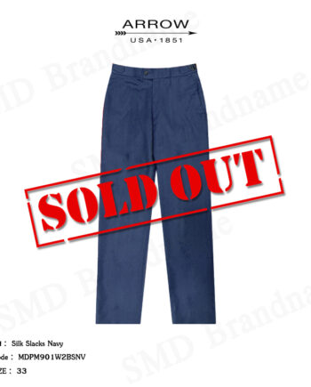 Arrow กางเกงสแล็ค ขายาว ทำงาน ทรง Smart Fit  รุ่น Silk Slacks Navy Code: MDPM901W2BSNV