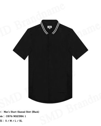 CK Calvin Klein เสื้อเชิ้ต รุ่น Men's Short-Sleeved Shirt (Black) Code: C076 M52384 1