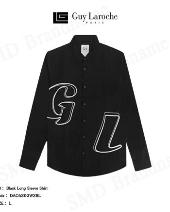 Guy Laroche เสื้อเชิ้ตแขนยาวผู้ชาย รุ่น Black Long Sleeve Shirt Code: DAC6203W2BL