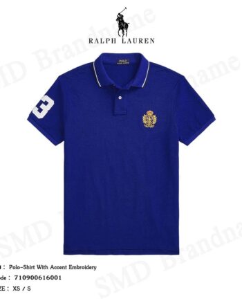 Polo Ralph Lauren เสื้อโปโลชาย รุ่น Polo-Shirt With Accent Embroidery Code: 710900616001