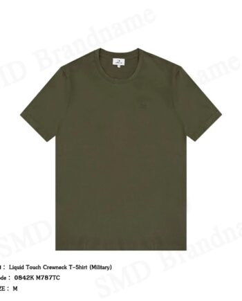 CK Calvin Klein เสื้อยืดคอกลมชาย รุ่น Liquid Touch Crewneck T-Shirt (Military) Code: 0842K M787TC
