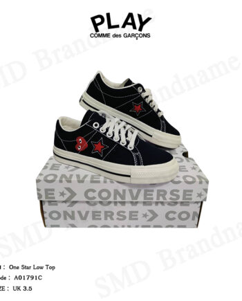 Converse x Comme des Garçons รองเท้าผ้าใบ รุ่น One Star Low Top Code: A01791C