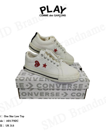 Converse x Comme des Garçons รองเท้าผ้าใบ รุ่น One Star Low Top Code: A01792C