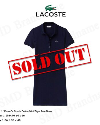 Lacoste เดรสโปโลหญิง รุ่น  Women's Stretch Cotton Mini Piqué Polo Dress Code: EF8470 10 166