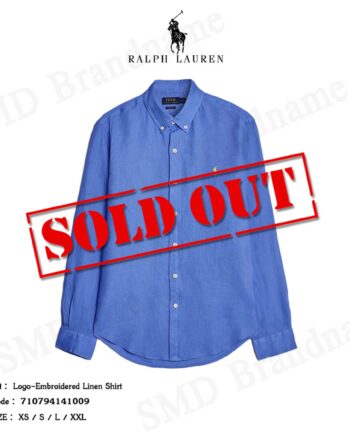 Polo Ralph Lauren เสื้อเชิ้ต รุ่น Logo-Embroidered Linen Shirt Code: 710794141009