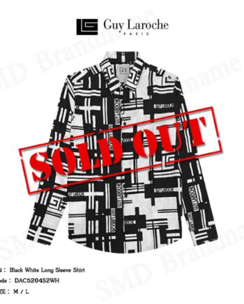 Guy Laroche เสื้อเชิ้ตแขนยาวผู้ชาย รุ่น Black White Long Sleeve Shirt Code: DAC5204S2WH