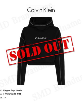 Calvin Klein Sport เสื้อครอปแขนยาว รุ่น Cropped Logo Hoodie Code: 4WF3W325-001