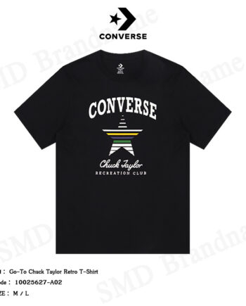 Converse เสื้อยืดคอกลม รุ่น Go-To Chuck Taylor Retro T-Shirt Code: 10025627 A02