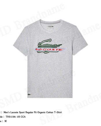 Lacoste เสื้อยืดคอกลม รุ่น Men's Lacoste Sport Regular Fit Organic Cotton T-Shirt Code: TH5156 10 CCA