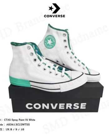Converse รองเท้าผ้าใบ รุ่น Chuck Taylor Ctas Spray Paint Hi White Code: A03413CU3WTXX
