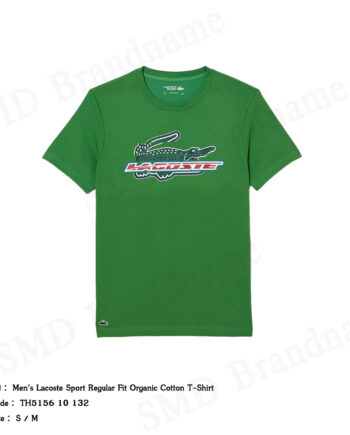 Lacoste เสื้อยืดคอกลม รุ่น Men's Lacoste Sport Regular Fit Organic Cotton T-Shirt Code: TH5156 10 L94