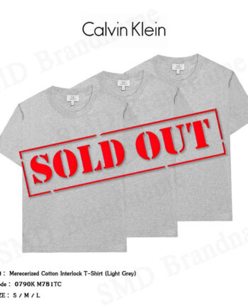 CK Calvin Klein เซ็ทเสื้อยืดคอกลม 3 ตัว รุ่น Merecerized Cotton Interlock T-Shirt (Light Grey) Code: 0790K M781TC