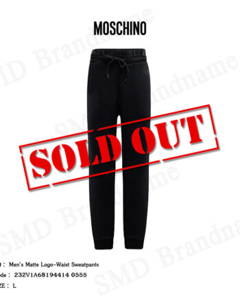 Moschino กางเกงลำลองขายาว รุ่น Men's Matte Logo-Waist Sweatpants Code: 232V1A68194414 0555