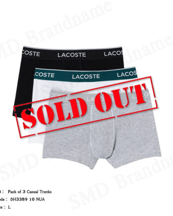 Lacoste กางเกงชั้นในผู้ชาย รุ่น Pack of 3 Casual Trunks Code: 5H3389 10 NUA