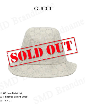 Gucci หมวกบัคเก็ต รุ่น GG Lame Bucket Hat Code: 631951 3HK74 9000