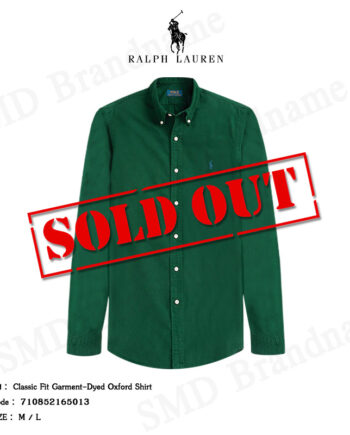 Polo Ralph Lauren เสื้อเชิ้ตแขนยาว รุ่น Classic Fit Garment-Dyed Oxford Shirt Code: 710852165013