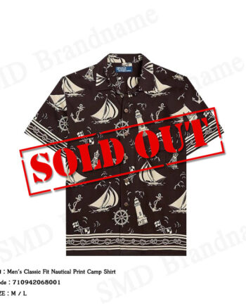 Polo Ralph Lauren เสื้อเชิ้ตแขนสั้นผู้ชาย รุ่น Men's Classic Fit Nautical Print Camp Shirt Code: 710942068001