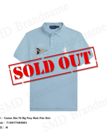 Polo Ralph Lauren เสื้อโปโลผู้ชาย รุ่น Custom Slim Fit Big Pony Mesh Polo Shirt Code: 710977583001