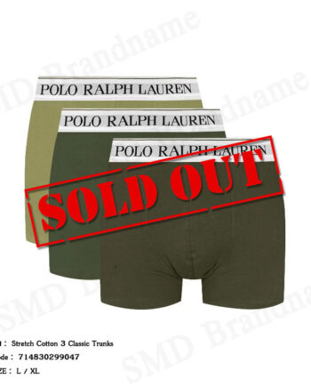 Polo Ralph Lauren กางเกงชั้นในผู้ชาย รุ่น Stretch Cotton 3 Classic Trunks Code: 714830299047
