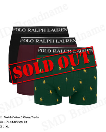 Polo Ralph Lauren กางเกงชั้นในผู้ชาย รุ่น Stretch Cotton 3 Classic Trunks Code: 714830299138