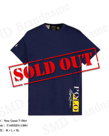 Polo Ralph Lauren เสื้อยืดคอกลมผู้ชาย รุ่น Navy Casual T-Shirt Code: 714932511001