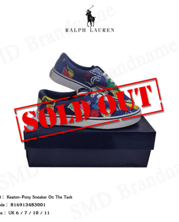 Polo Ralph Lauren รองเท้าผ้าใบ รุ่น Keaton-Pony Sneaker On The Tack Code: 816913483001