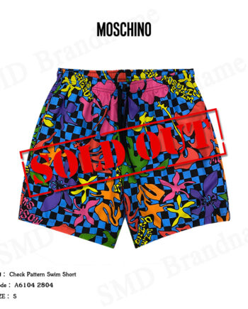 Moschino กางเกงว่ายน้ำ รุ่น Check Pattern Swim Short Code: A6104 2804