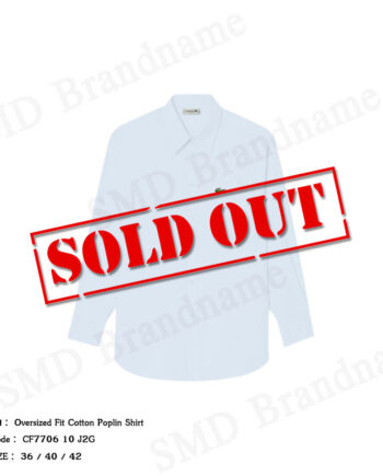 Lacoste เสื้อเชิ้ตแขนยาวผู้หญิง รุ่น Oversized Fit Cotton Poplin Shirt Code: CF7706 10 J2G