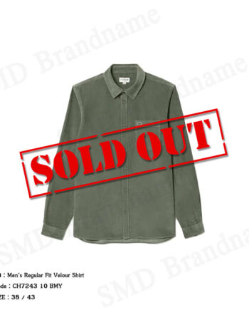 Lacoste เสื้อเชิ้ตแขนยาวผู้ชาย รุ่น Men's Regular Fit Velour Shirt Code: CH7243 10 BMY