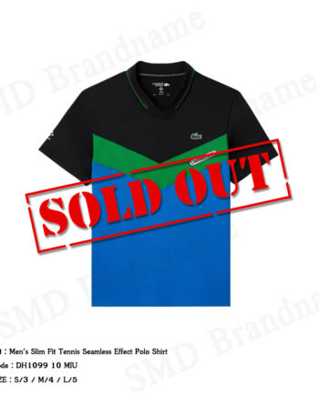 Lacoste เสื้อโปโลผู้ชาย รุ่น Men's Slim Fit Tennis Seamless Effect Polo Shirt Code: DH1099 10 MIU