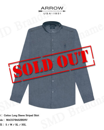 Arrow เสื้อเชิ้ตแขนยาว รุ่น Cotton Long Sleeve Striped Shirt Code: MACS706S2BSNV