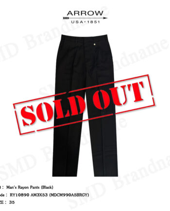 Arrow กางเกงสแล็ค ขายาว ทำงาน รุ่น Man's Rayon Pants (Black) Code: RY10890 AM3X53 (MDCM990A5BRGY)