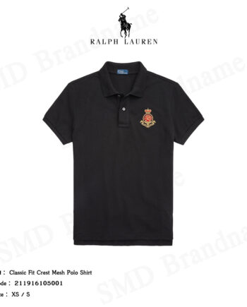Polo Ralph Lauren เสื้อโปโล รุ่น Classic Fit Crest Mesh Polo Shirt Code: 211916105001