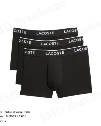 Lacoste กางเกงชั้นในผู้ชาย รุ่น Pack of 3 Casual Trunks Code: 5H3389 10 031
