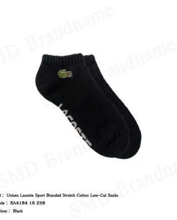 Lacoste ถุงเท้า รุ่น Unisex Lacoste Sport Branded Stretch Cotton Low-Cut Socks Code: RA4184 10 258
