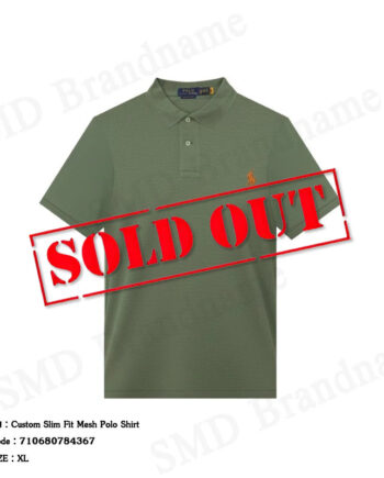 Polo Ralph Lauren เสื้อโปโลผู้ชาย รุ่น Custom Slim Fit Mesh Polo Shirt Code: 710680784367