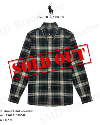 Polo Ralph Lauren เสื้อเชิ้ต รุ่น Classic Fit Plaid Oxford Shirt Code: 710921533002