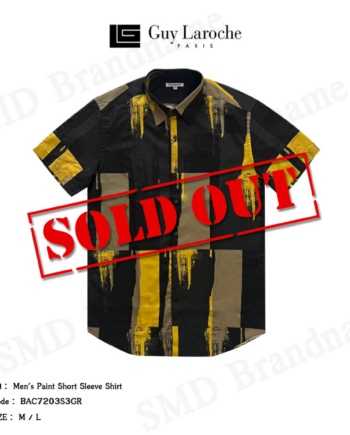 Guy Laroche เสื้อเชิ้ตแขนสั้น รุ่น Men's Paint Short Sleeve Shirt Code: BAC7203S3GR