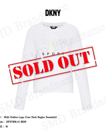 DKNY Sport เสื้อสเวตเตอร์แขนยาว รุ่น Multi Outline Logo Crew Neck Raglan Sweatshirt Code: DP3T8815 8DW
