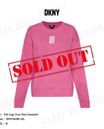 DKNY Sport เสื้อสเวตเตอร์แขนยาว รุ่น Puff Logo Crew Neck Sweatshirt Code: DP4T9698 AZL