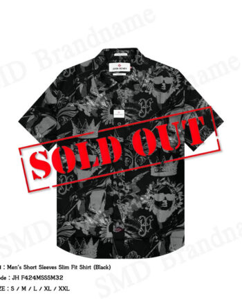 John Henry เสื้อเชิ้ตแขนสั้นผู้ชาย รุ่น Men's Short Sleeves Slim Fit Shirt (Black) Code: JH F424MSSSM32
